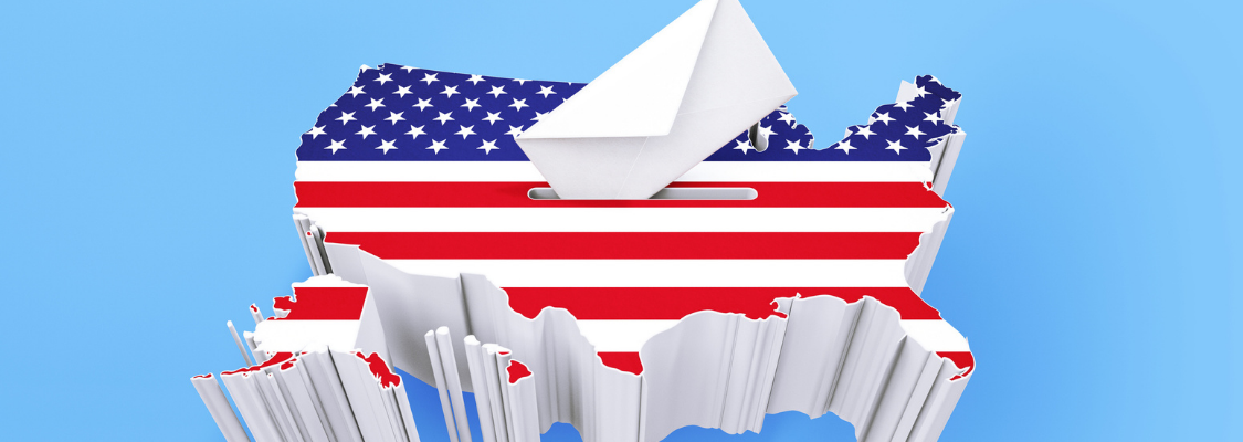 US Map and Envelope National Election