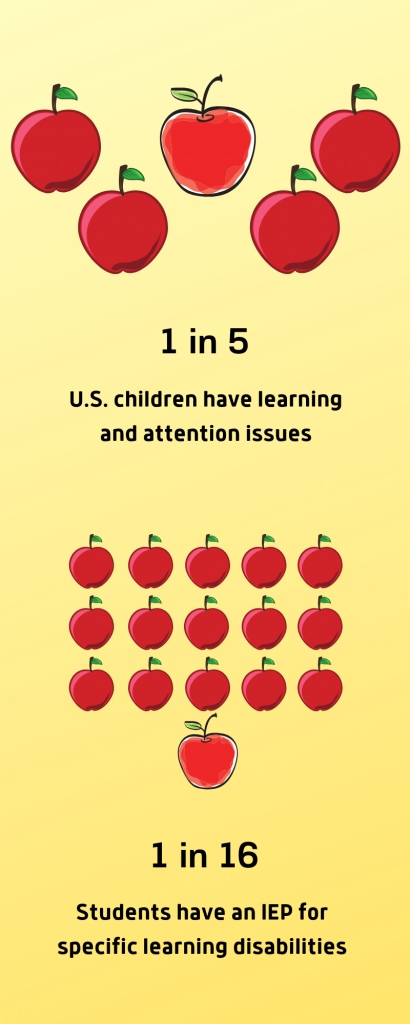 1 in 5 students have a learning disability