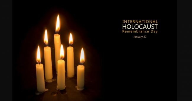 Candles honoring International Holocaust Remembrance Day