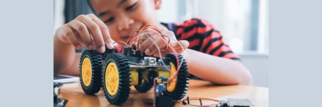 Student using the Engineering Design Process