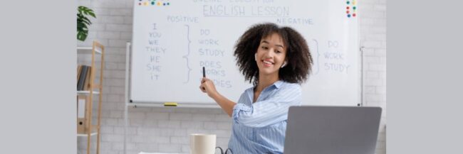 Teaching students remotely.