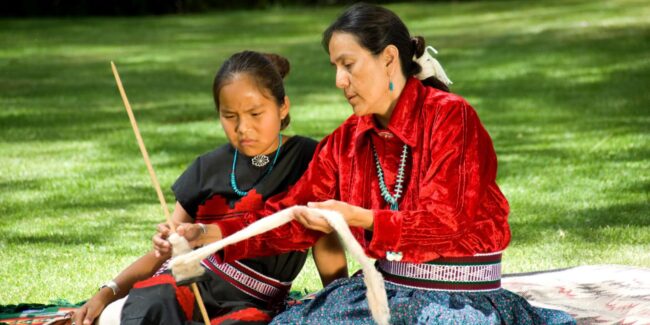 Native-Americans An American Indian mother and daughter.
