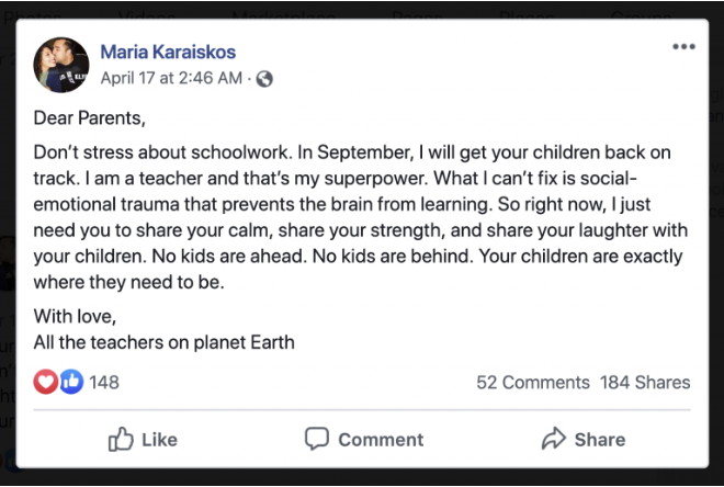 Don't Worry Parents, That's What Teachers are for