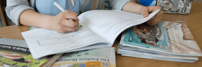 Teacher working with Studies Weekly