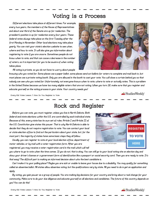 Voting is a Process graphic organizer studies weekly