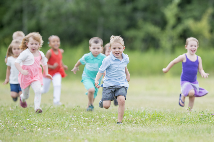 Children Running During Recess