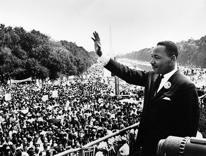 Martin Luther King Jr. at Lincoln Memorial Martin Luther King Jr. giving his I have a dream speech at the at Lincoln Memorial