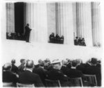 Dr. Robert Russa Moton at Lincoln Memorial Dedication Dr. Robert Russa Moton Speaking at Lincoln Memorial Dedication