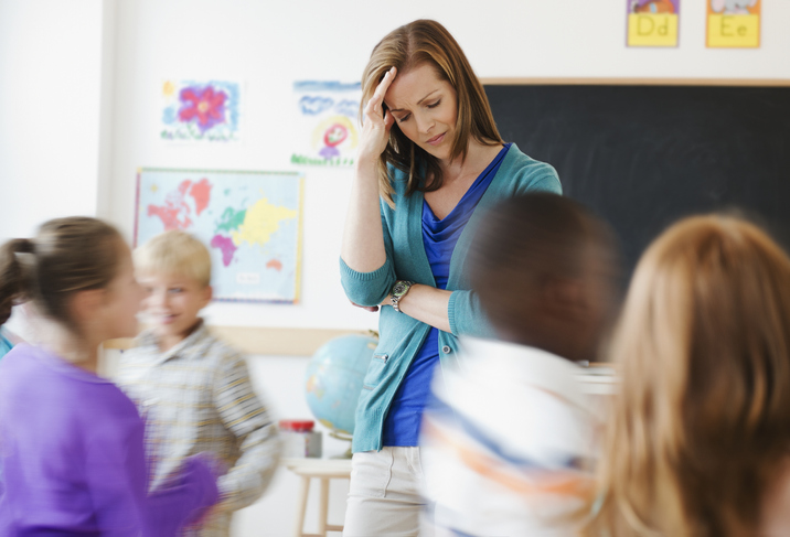 Teacher feeling stressed Teacher getting burned out.