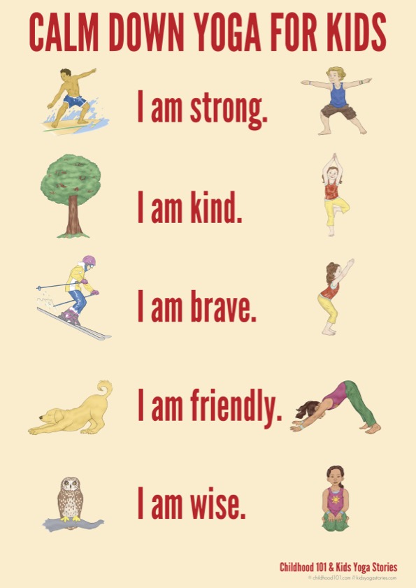 Calm-Down-Yoga-for-Kids-Poster Studies Weekly Teacher Tips Calm Down Yoga for Kids Poster
