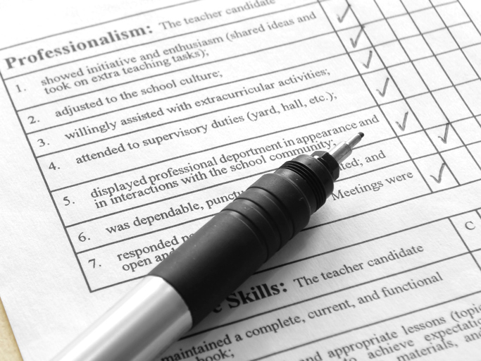 Teacher Training Assessment Evaluation rubric