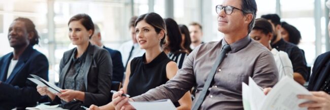 Teachers participate in curriculum-based professional development training