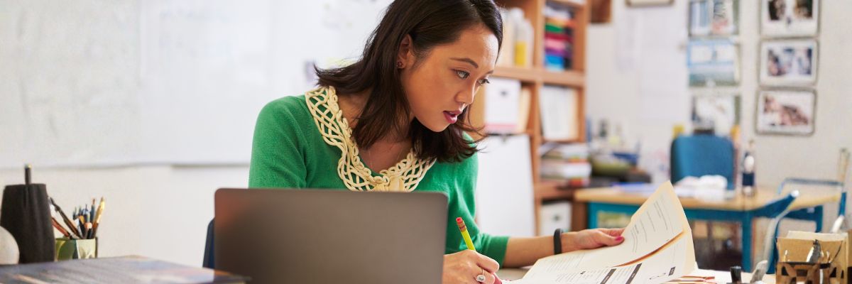 Teacher Doing Lesson Planning