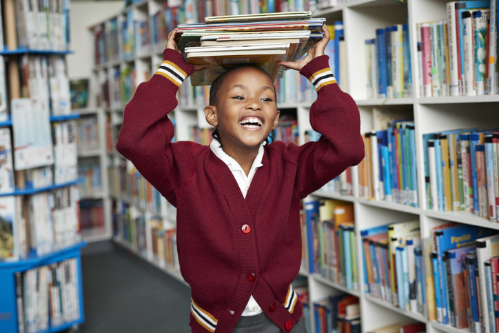 Girl in the library
