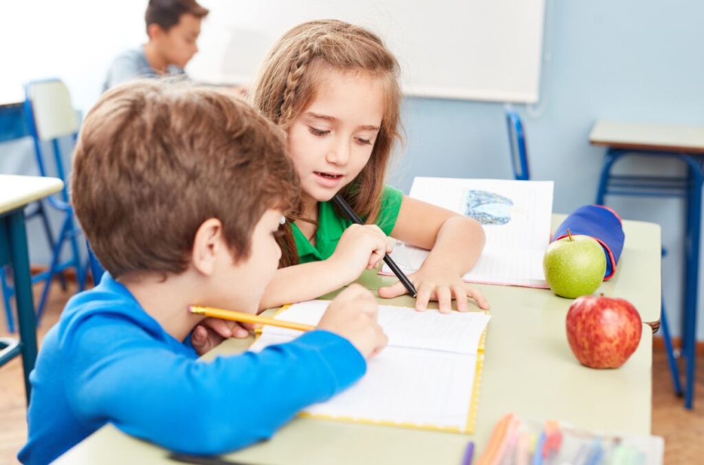 Kids writing goal journals