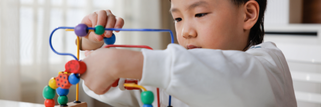 Child building fine motor skills