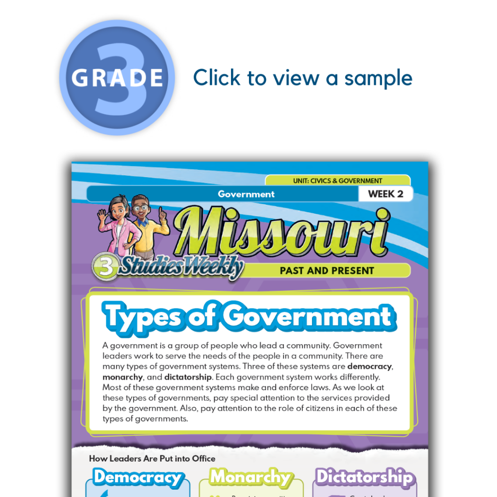 Missouri Studies Weekly Grade 3