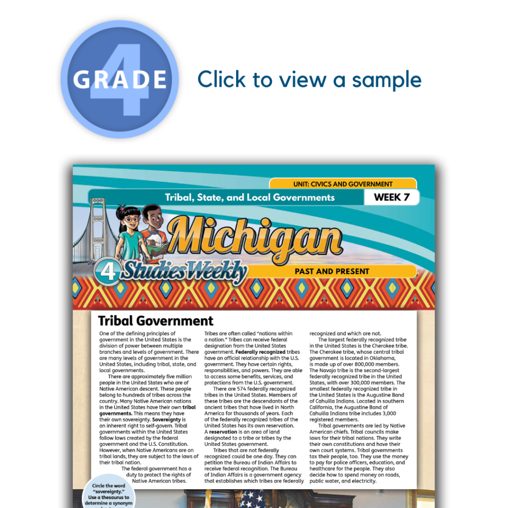 Michigan Social Studies 4th Grade