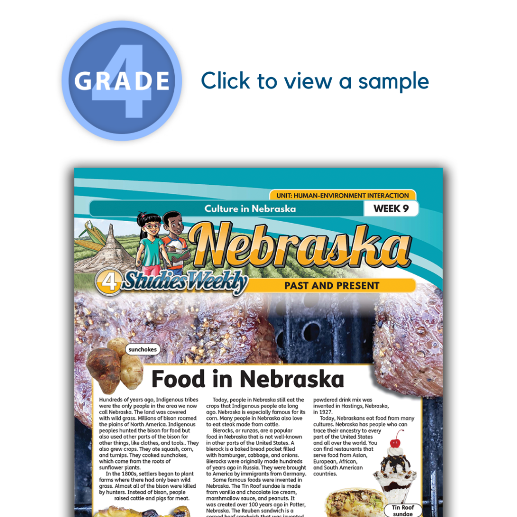 Nebraska Social Studies 4th Grade