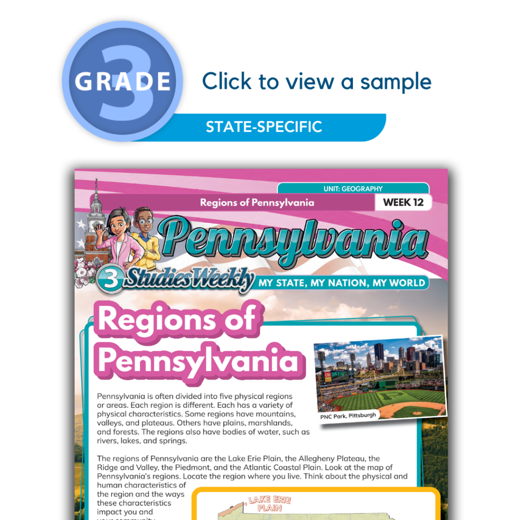 Pennsylvania 3rd Grade Social Studies