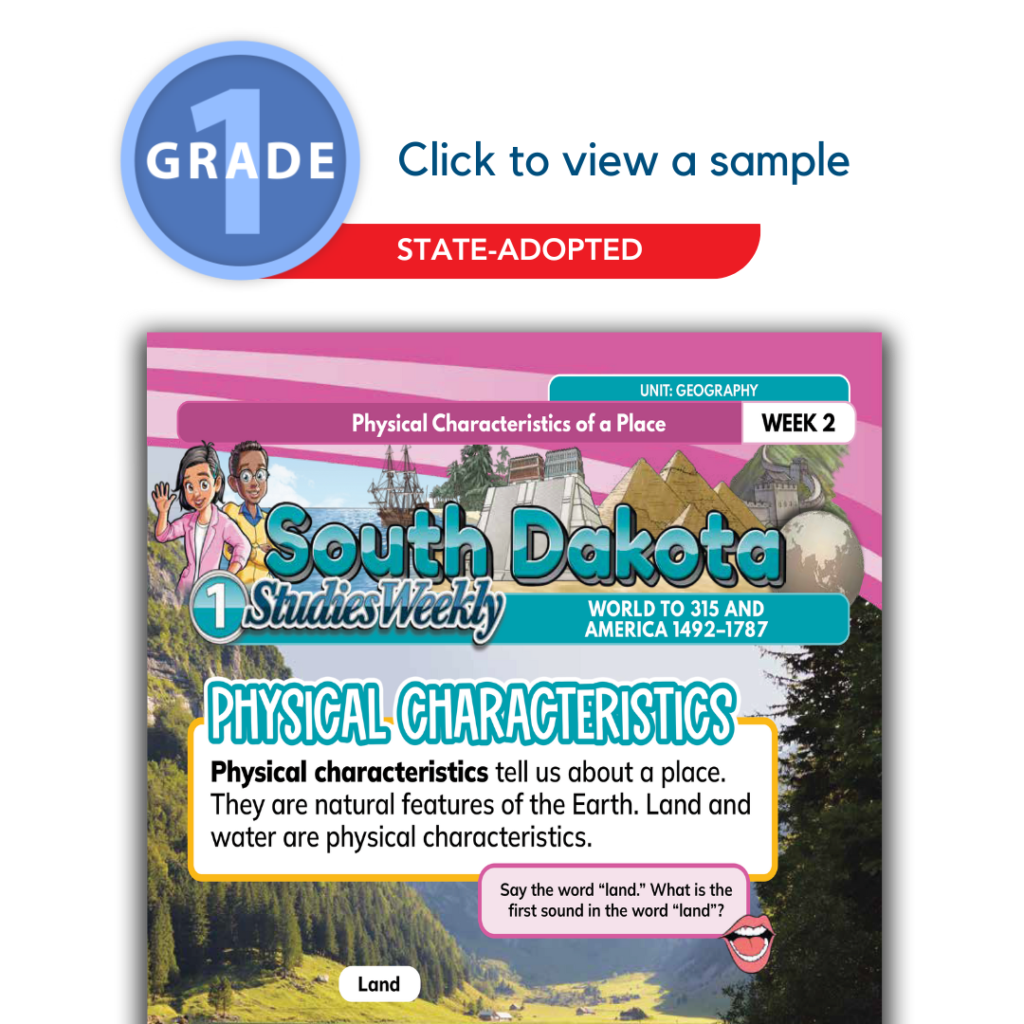 South Dakota Social Studies 1st Grade
