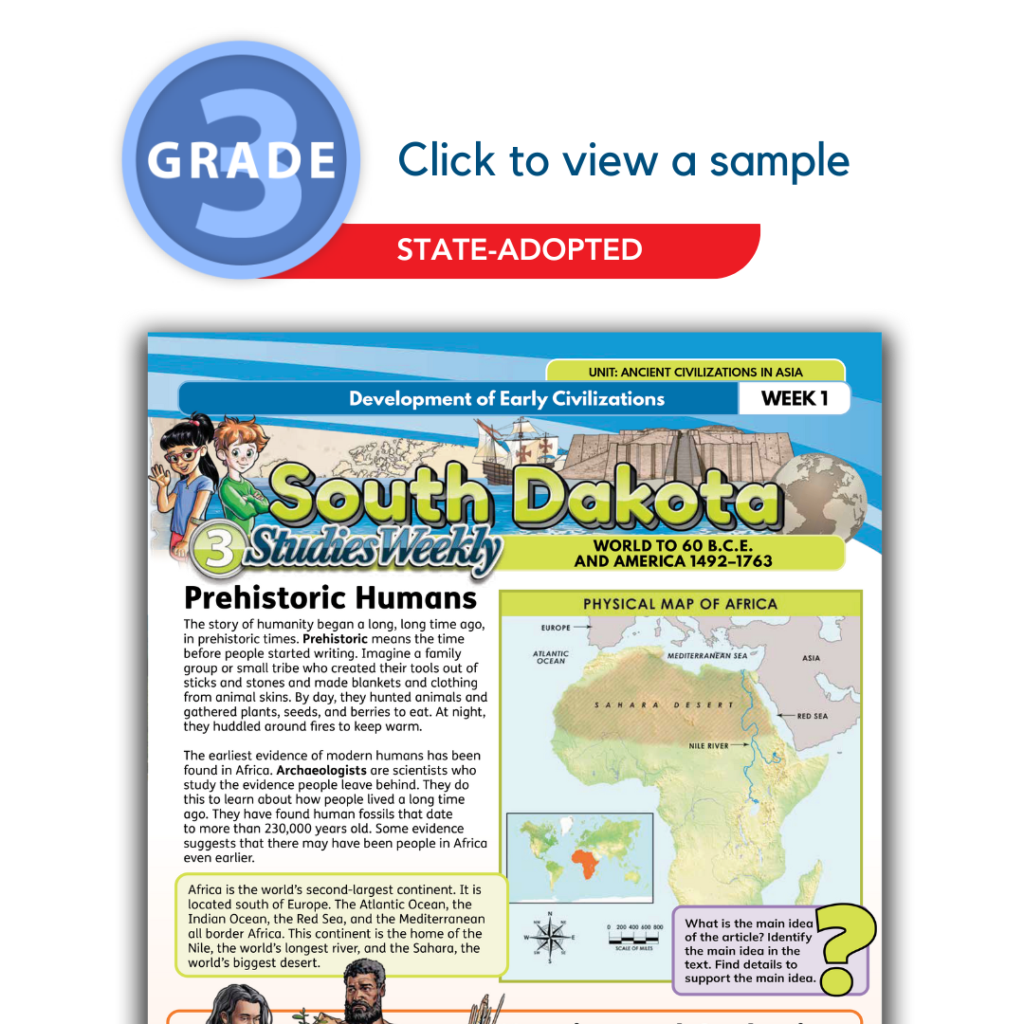 South Dakota Social Studies 3rd Grade