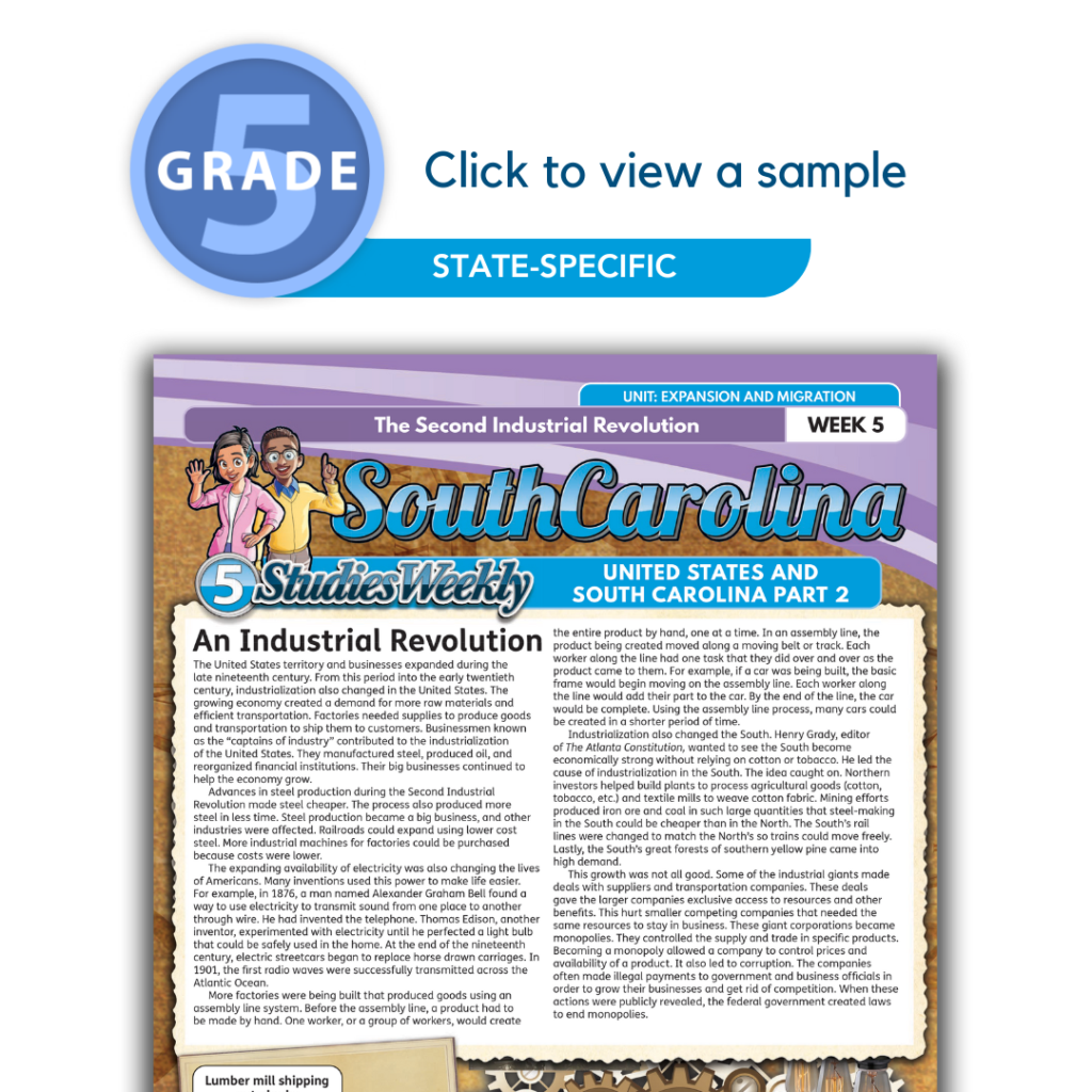 South Carolina Social Studies 5th Grade
