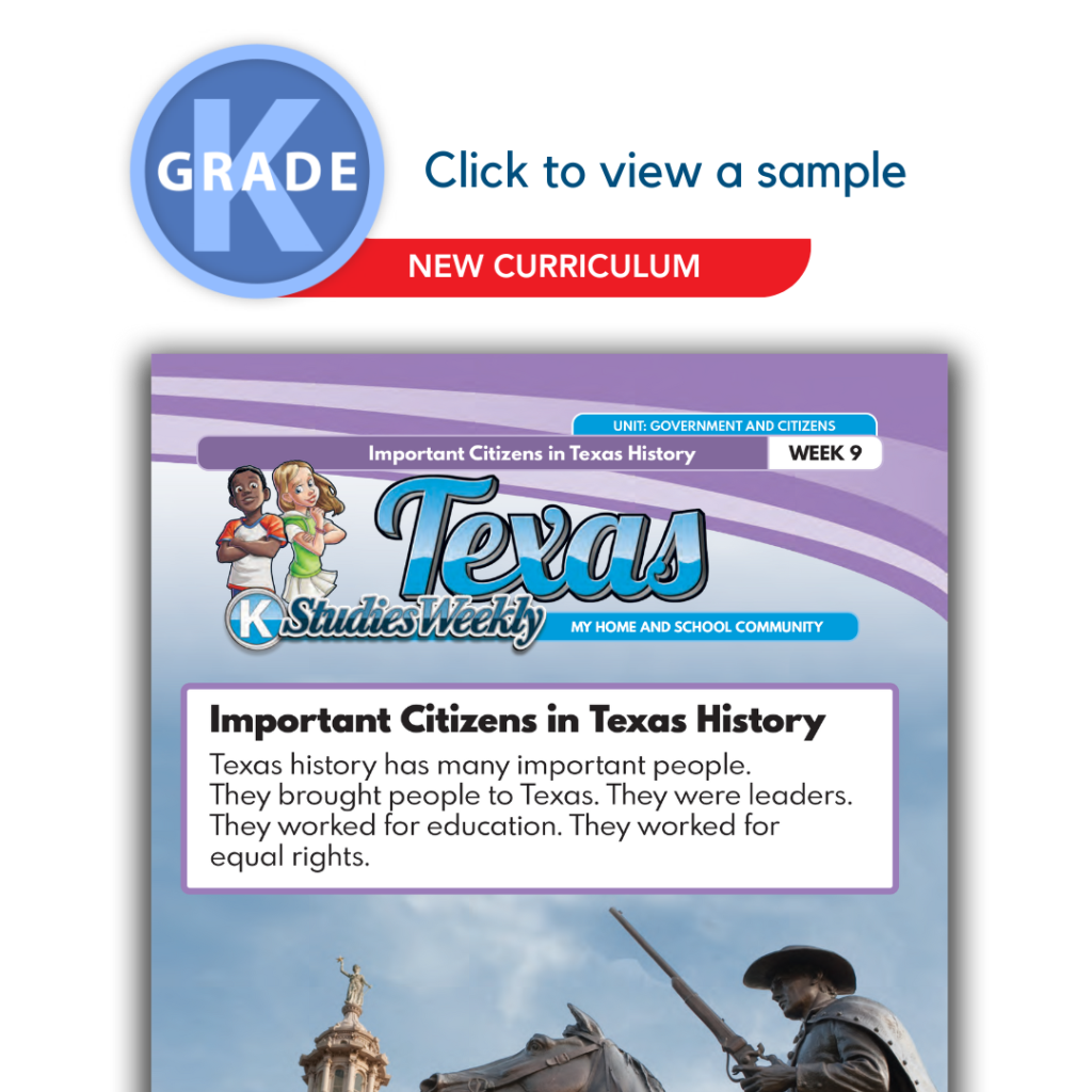 Texas Social Studies Kindergarten