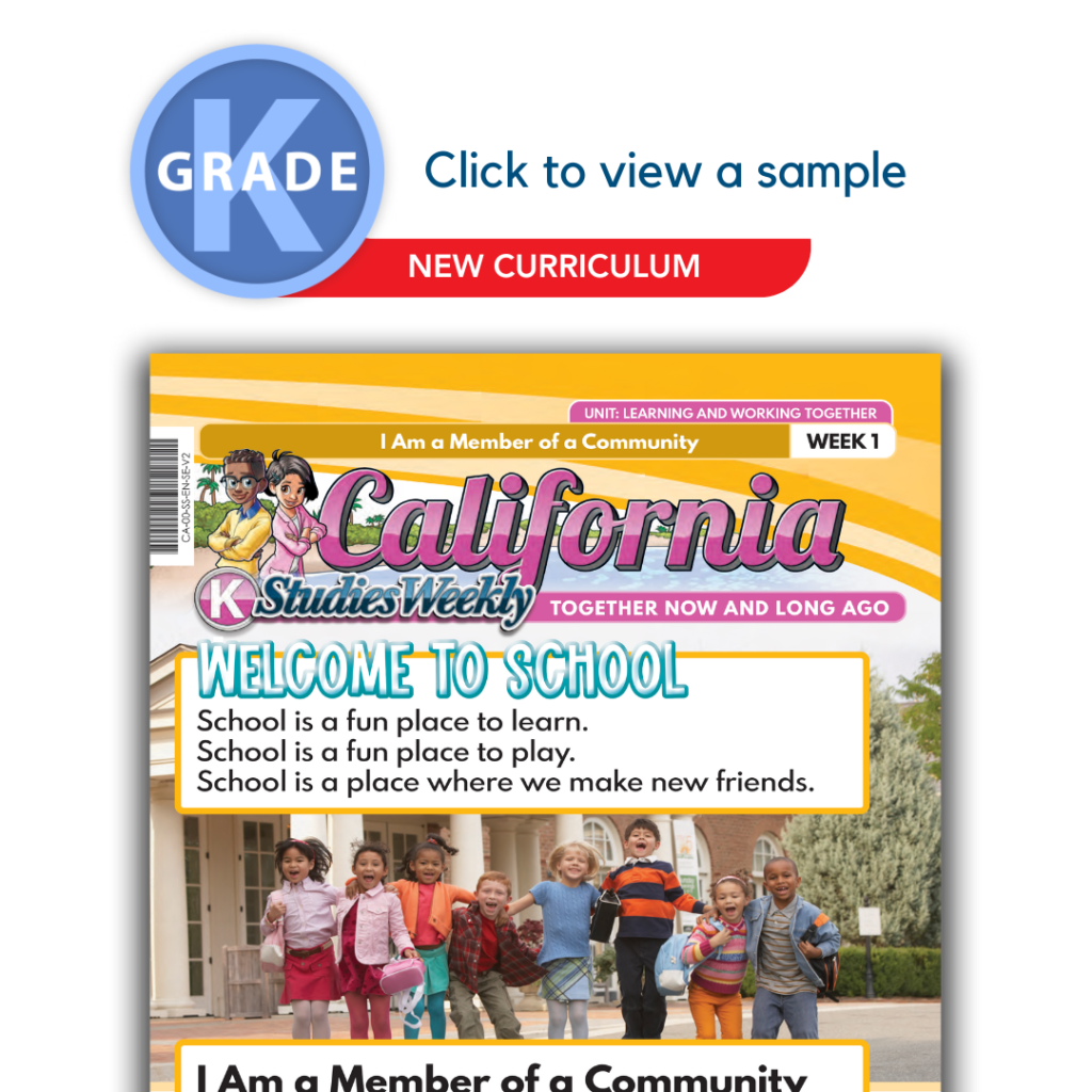 California Social Studies Kindergarten