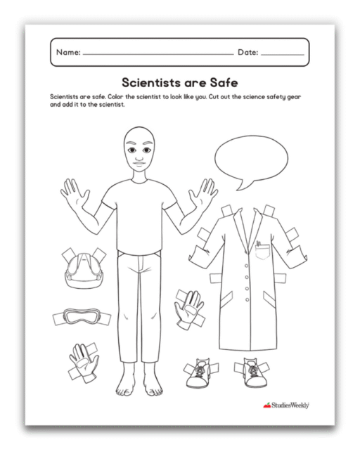 Alabama K–5 Explore Science Safety Paper Doll Printable