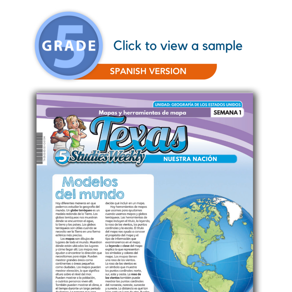 Texas Spanish Social Studies 5th Grade