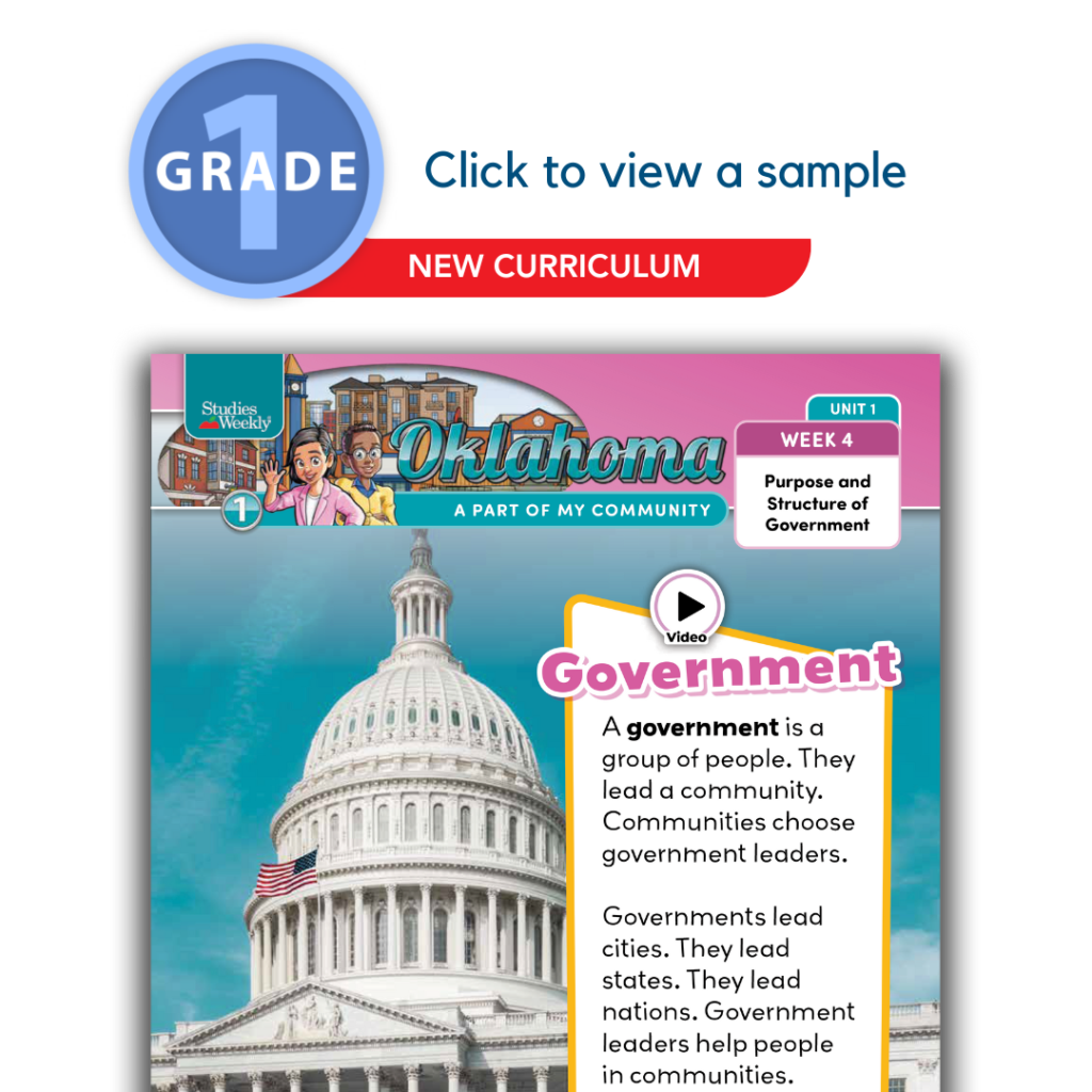 Oklahoma Social Studies 1st Grade