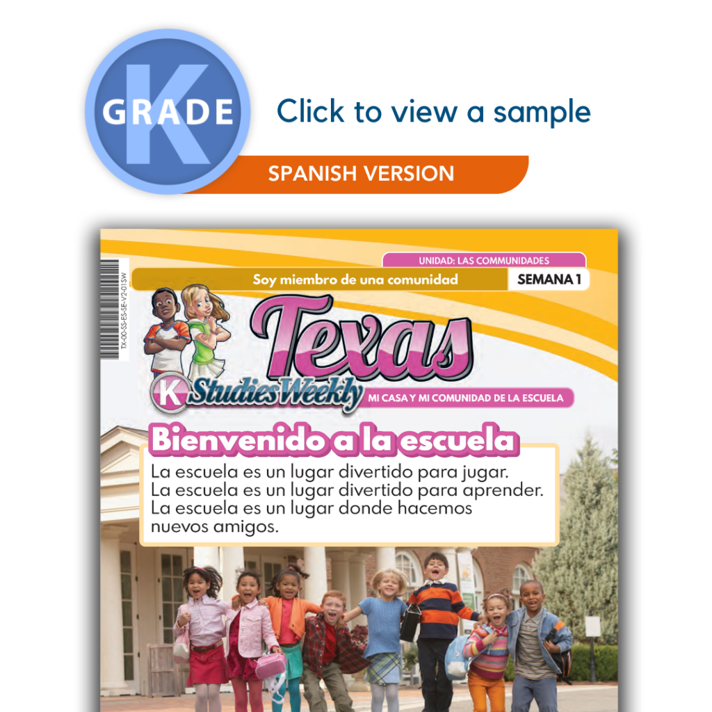 Texas Spanish Social Studies Kindergarten