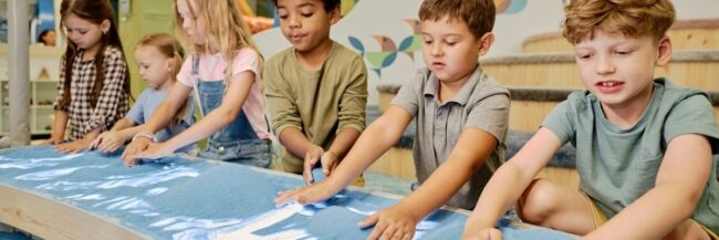 Kids playing in sand