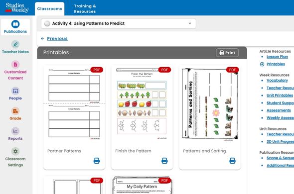 Science Printables - Oct 2025 Studies Weekly Online Teacher Resources - Printables