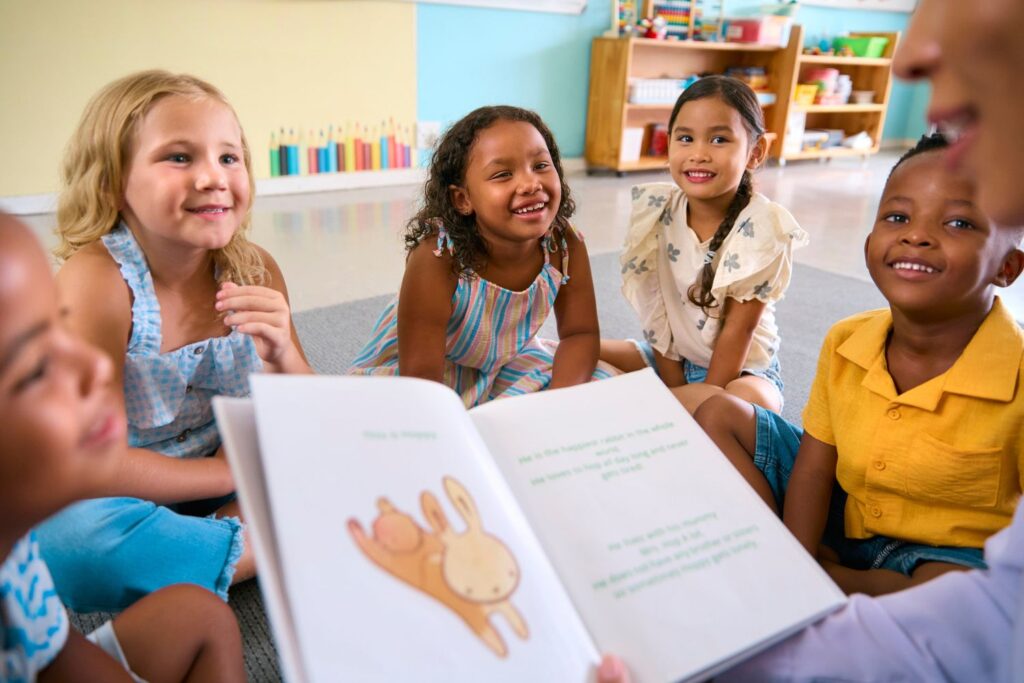 Teacher reading a story