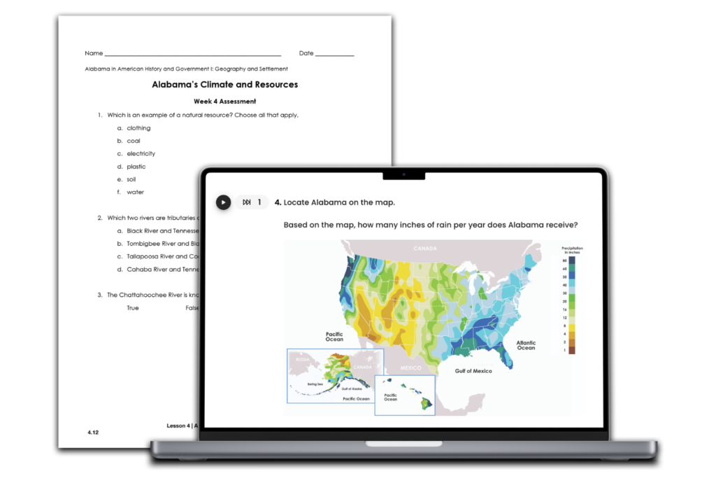 Studies Weekly assessments on laptop and paper