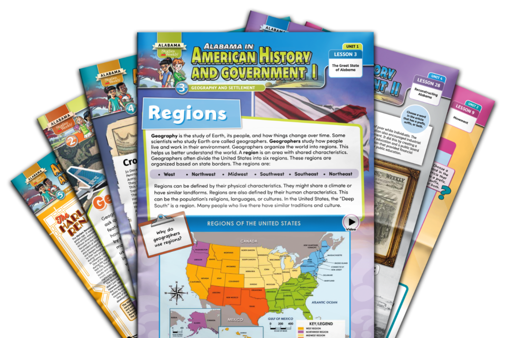 Studies Weekly K-8 Alabama Social Studies Spread