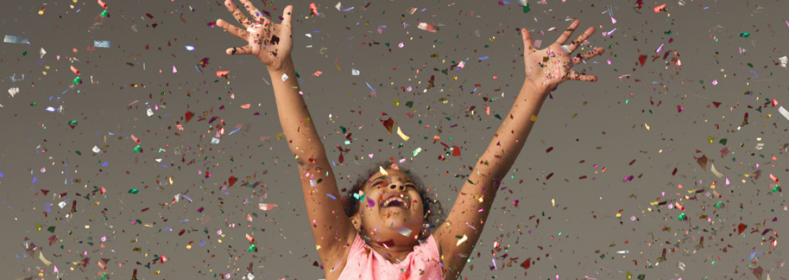 child celebrating child celebrating